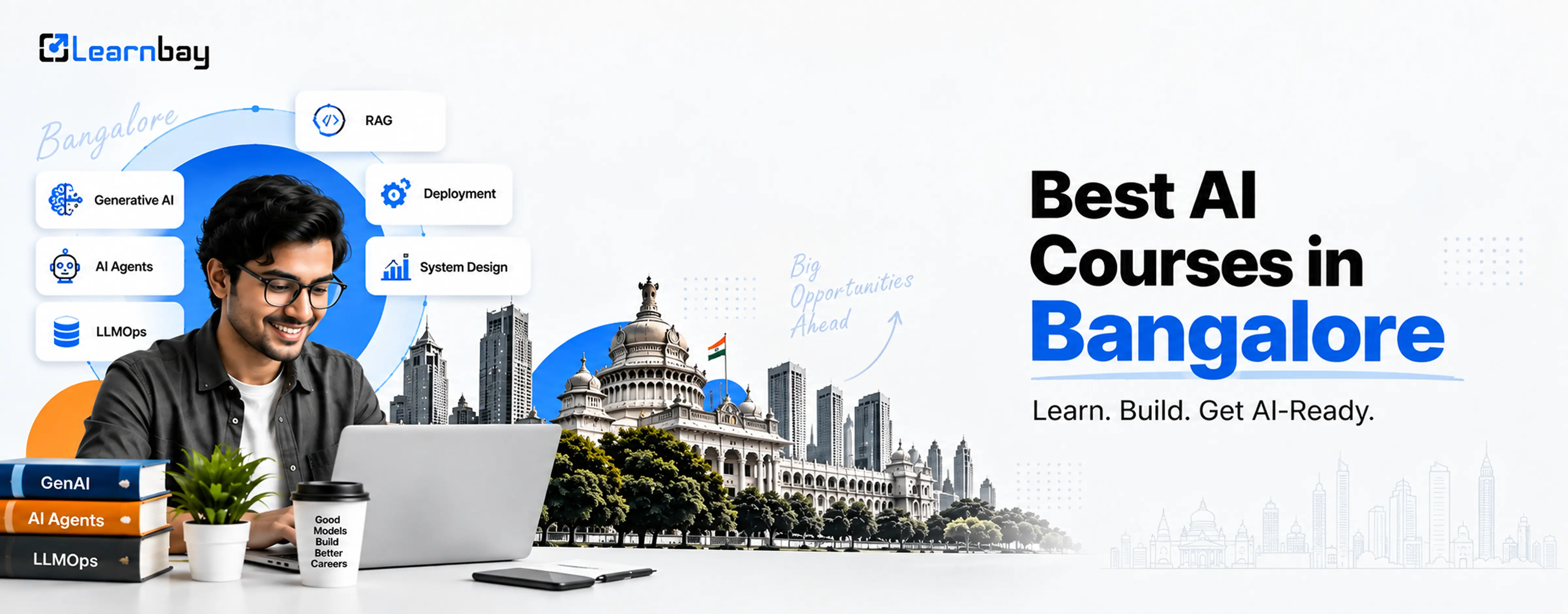 Bengaluru holds 25.4% of India’s AI job openings — the ten AI courses in Bangalore compared on syllabus, fees and format.